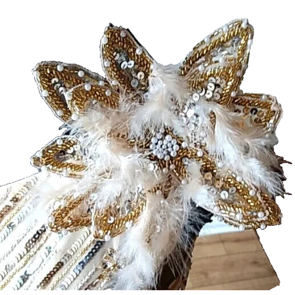 NWT Mac Duggal Dress Embellished‎ One Shoulder Column Gown Gold 93739 - Picture 5 of 7